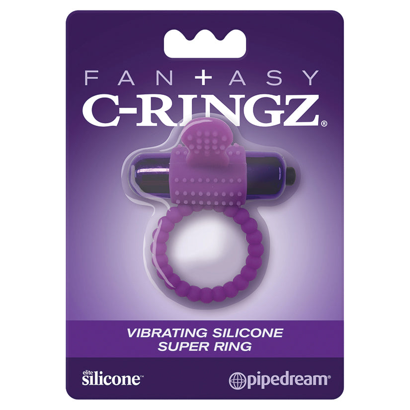 Fantasy C-Ringz Vibrating Silicone Super Ring  Purple - UABDSM