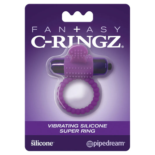 Fantasy C-Ringz Vibrating Silicone Super Ring  Purple - UABDSM