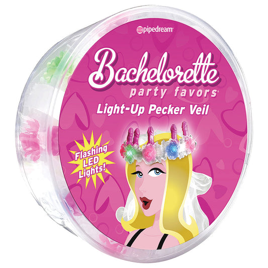 Bachelorette Party Favors Light-Up Pecker Veil - UABDSM