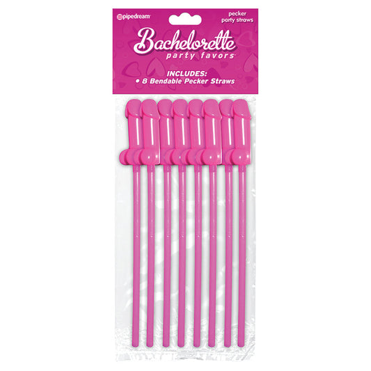 Bachelorette Party Favors Bendable Pecker Straws  - 8 Count - UABDSM