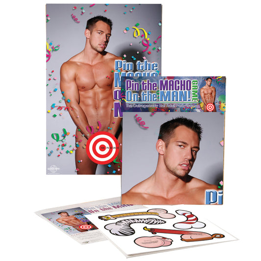 Bachelorette Party Favors Pin the Macho on the Man - UABDSM