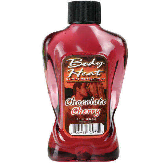 Body Heat Warming Massage Lotion - 8 Fl. Oz. - Chocolate Cherry - UABDSM