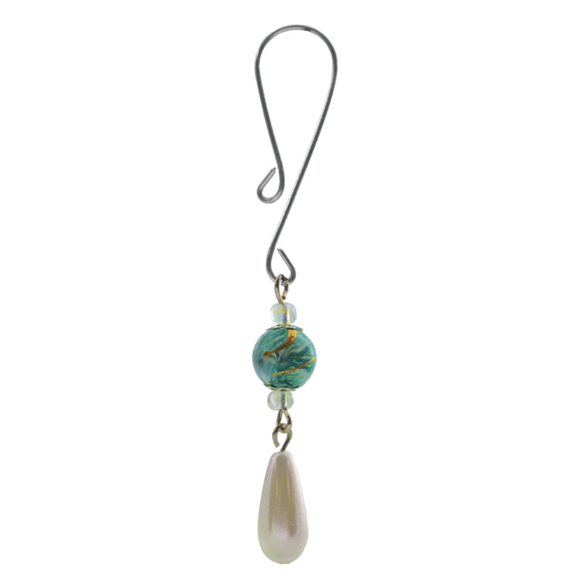 Bijoux de Cli Marbled Pearl Loop Clamp-Green - UABDSM