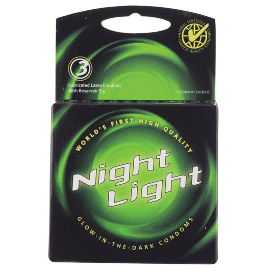 Night Light Lubricated Condoms - 3 Pack - UABDSM