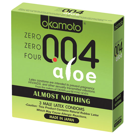 Okamoto 004 Aloe Condom (3 pack) - UABDSM