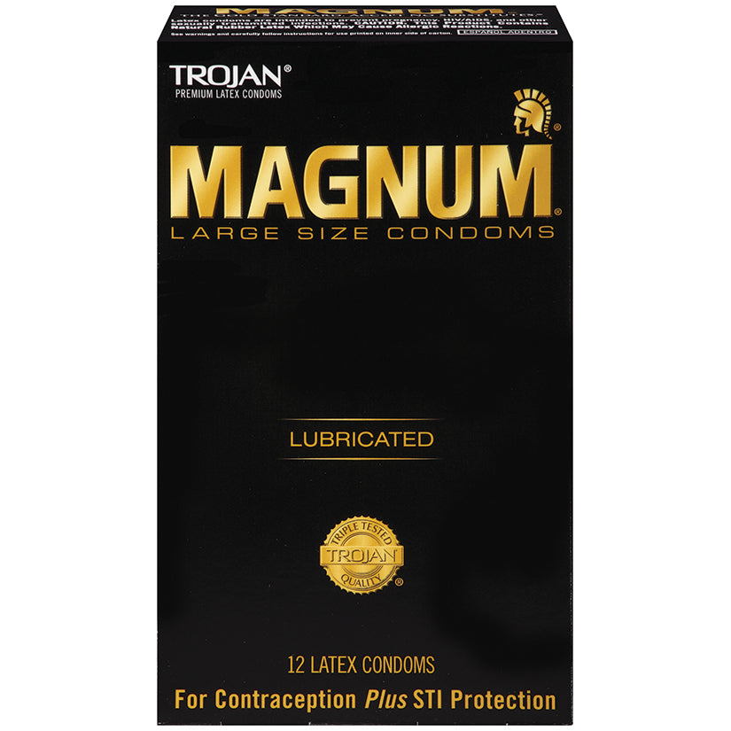 Trojan Magnum Large Size Lubricated - 12 Pack Tj64212 - UABDSM