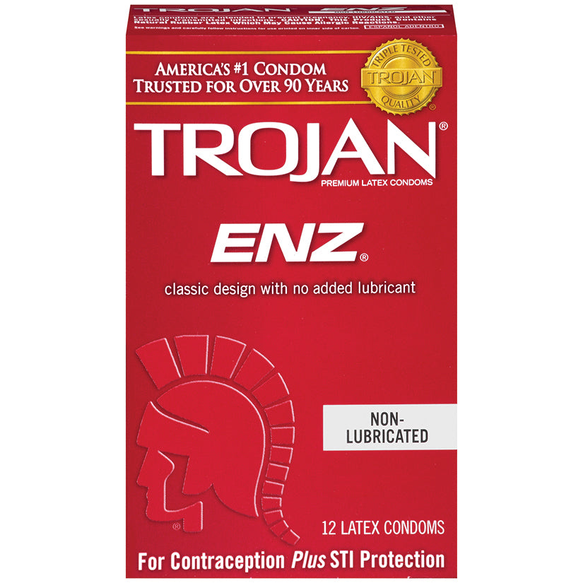 Trojan Enz Non-Lubricated Condoms - 12 Pack - UABDSM