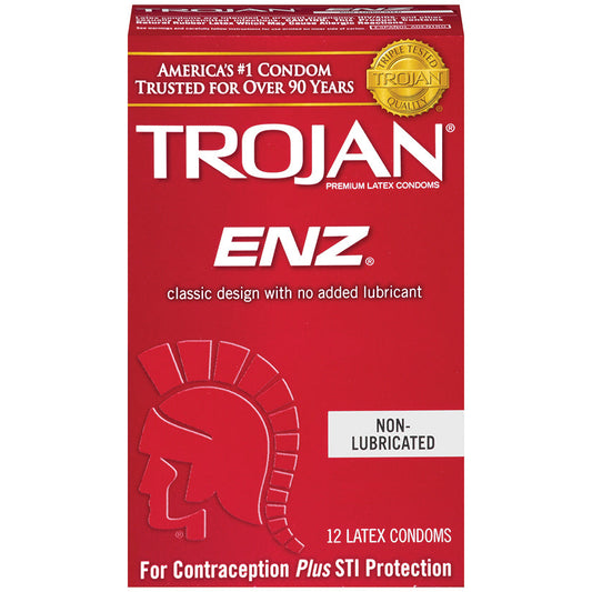 Trojan Enz Non-Lubricated Condoms - 12 Pack - UABDSM