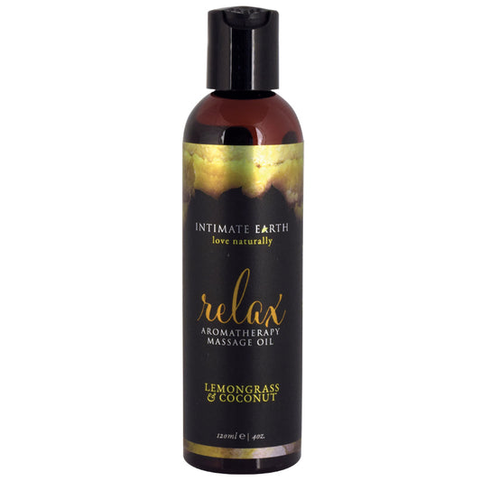 Relax Aromatherapy Massage Oil Lemongrass &  Coconut - 4 Oz. / 120 ml - UABDSM