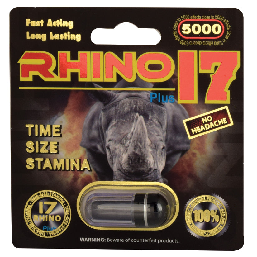 Rhino 17 Plus 5000-1 Pill Pack Display of 24 - UABDSM