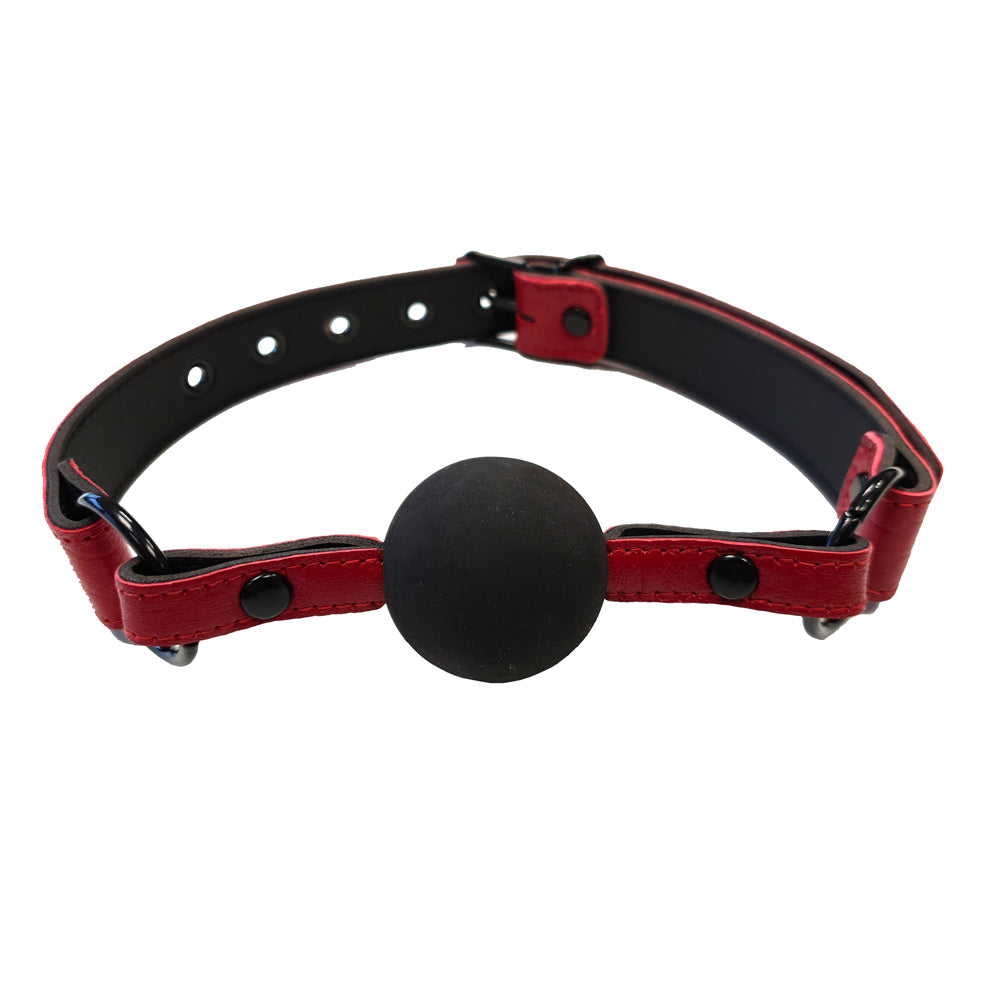 Rouge Garments Leather Croc Print Ball Gag - UABDSM