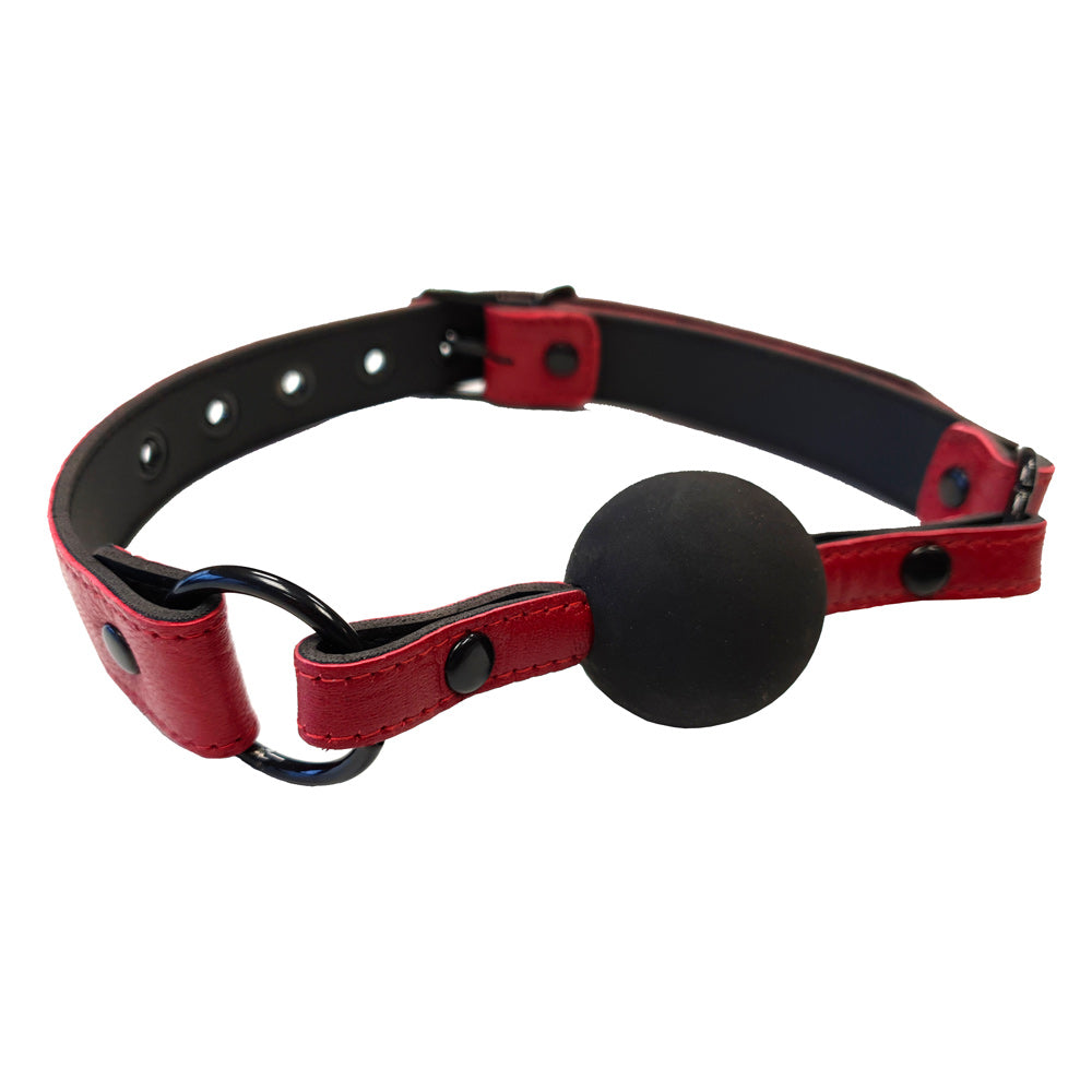 Rouge Garments Leather Croc Print Ball Gag - UABDSM