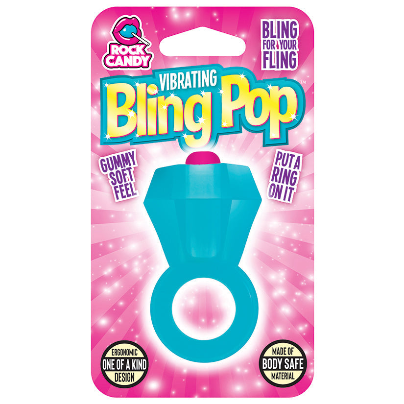 Rock Candy Gummy Collection Bling Pop Ring-Blue - UABDSM