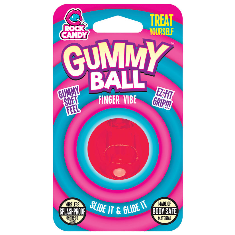 Rock Candy Gummy Collection Gummy Ball Finger Vibe-Red - UABDSM