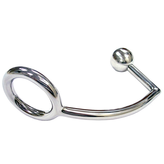 Rouge Stainless Steel Cock Ring With Anal Probe - UABDSM