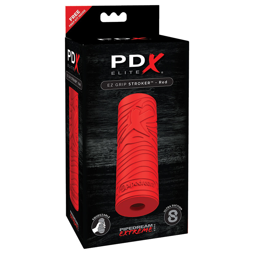 Pdx Elite Ez Grip Stroker Red - UABDSM