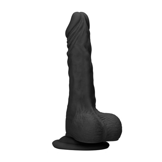 RealRock 9 Inch Dong With Testicles Black - UABDSM