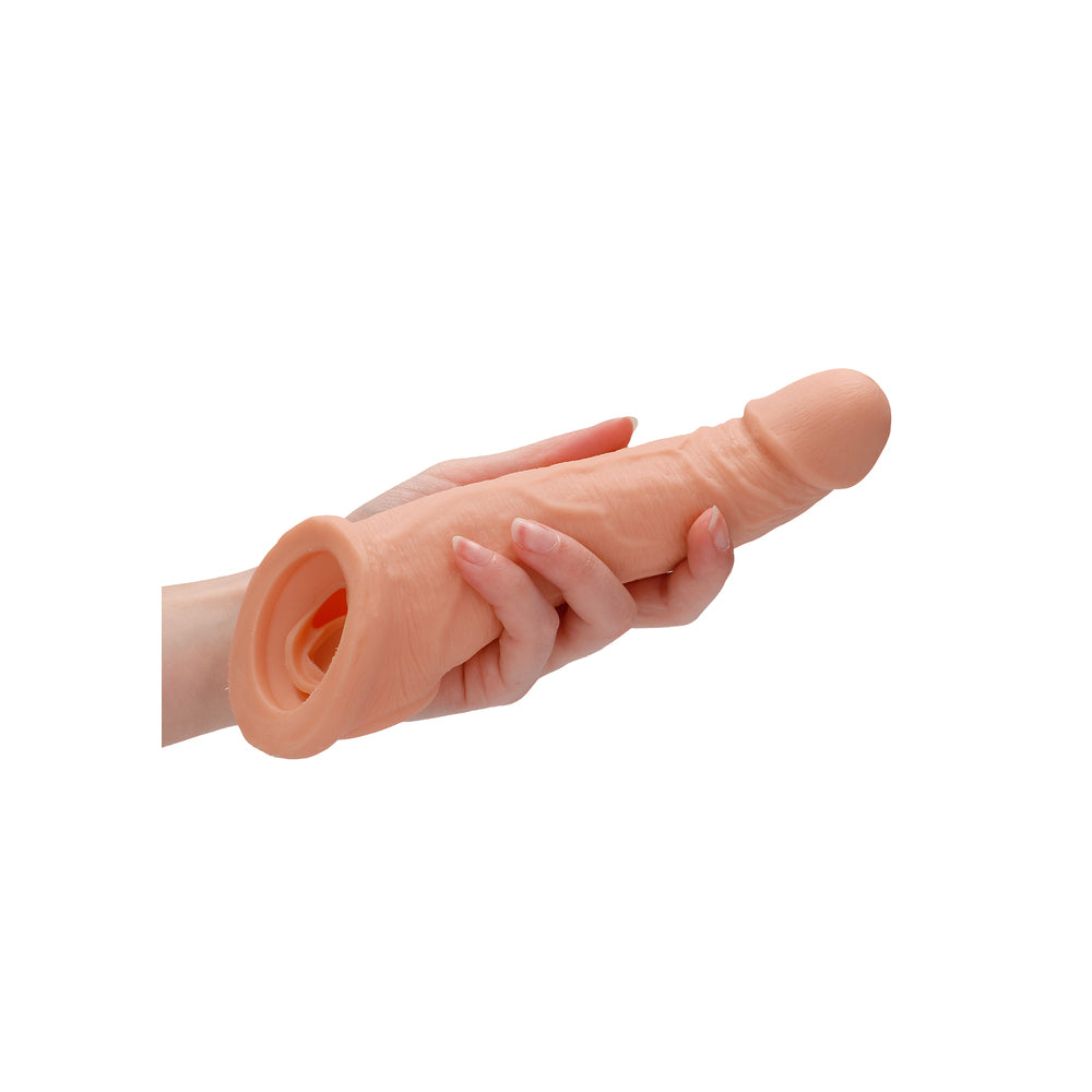 RealRock 8 Inch Penis Sleeve Flesh Pink - UABDSM