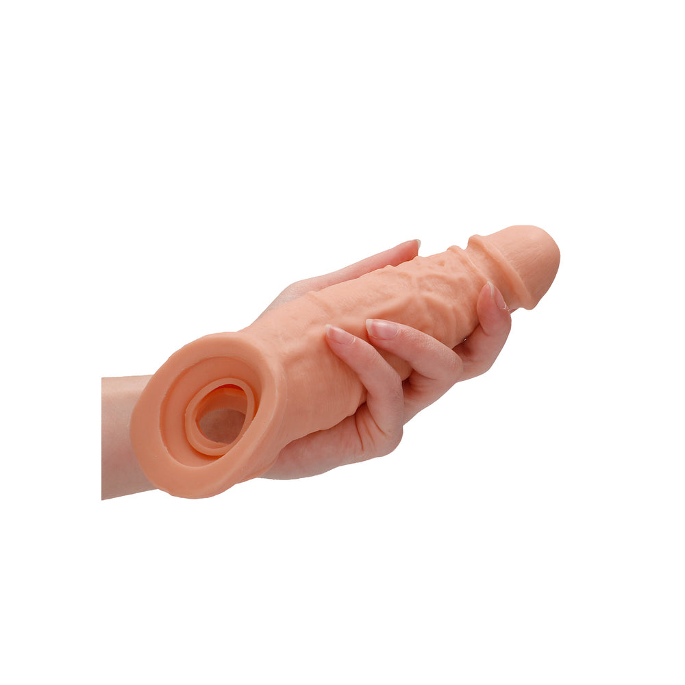 RealRock 9 Inch Penis Sleeve Flesh Pink - UABDSM