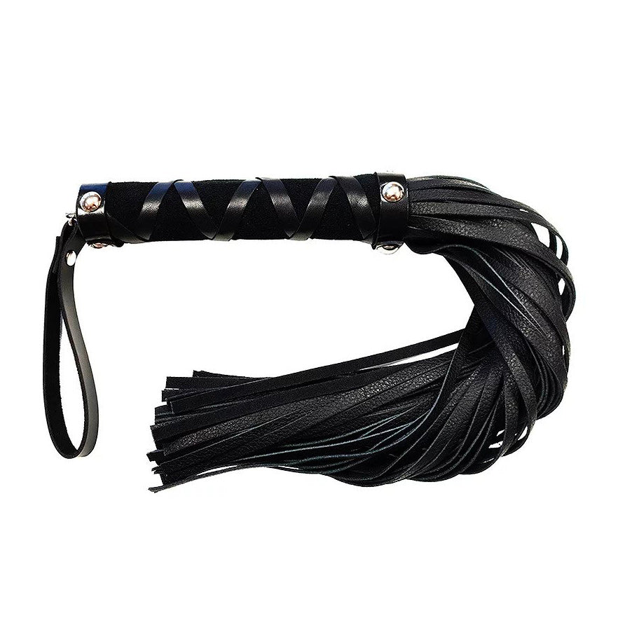 Rouge Short Leather Flogger With Studs - UABDSM