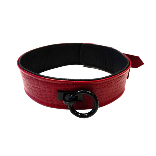 Rouge Garments Leather Croc Print Collar - UABDSM