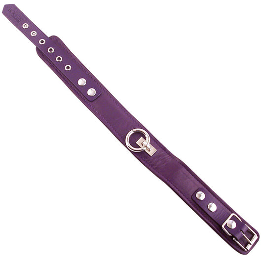 Rouge Garments Plain Purple Leather Collar - UABDSM