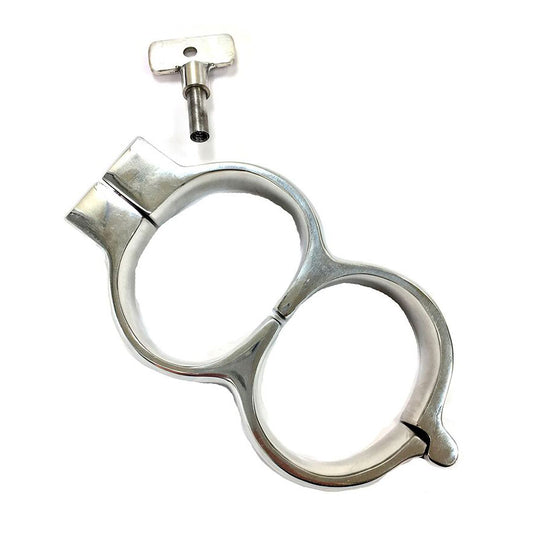 Rouge Stainless Steel Lockable Wrist Cuffs - UABDSM