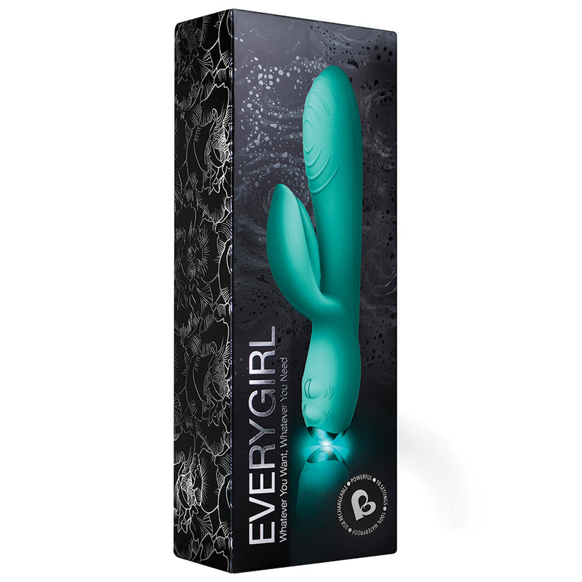 Rocks-Off EveryGirl 10 Speed Light Up Vibrator-Teal - UABDSM