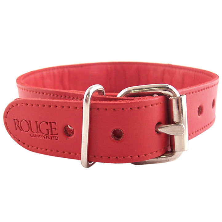 Rouge Garments Red Studded O-Ring Studded Collar - UABDSM