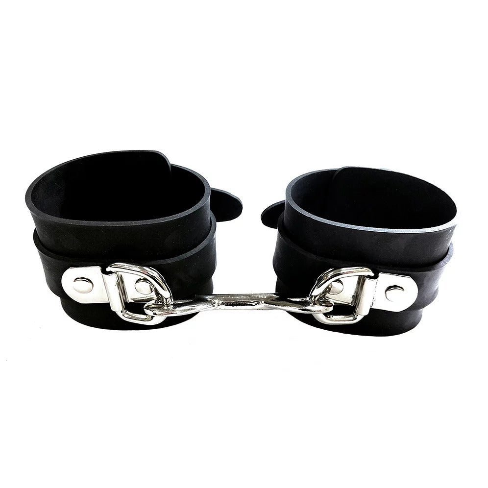 Rouge Garments Black Rubber Ankle Cuffs - UABDSM