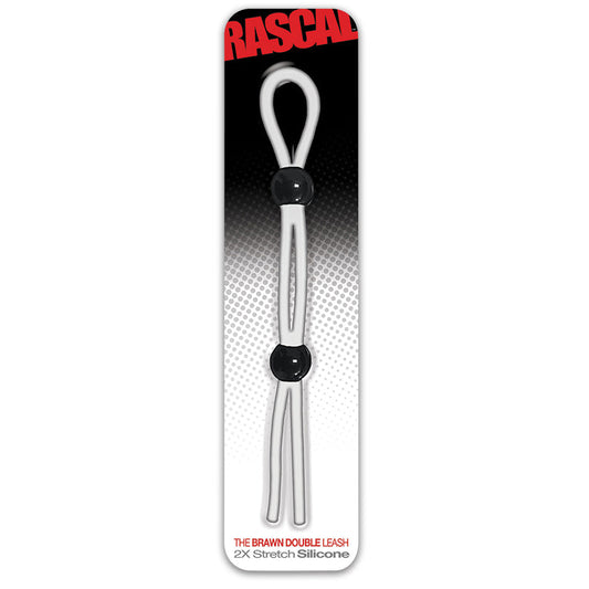 Rascal The Brawn Cock Double Leash-Clear - UABDSM