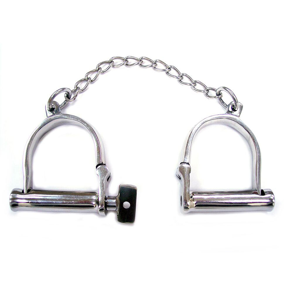 Rouge Stainless Steel Wrist Shackles - UABDSM