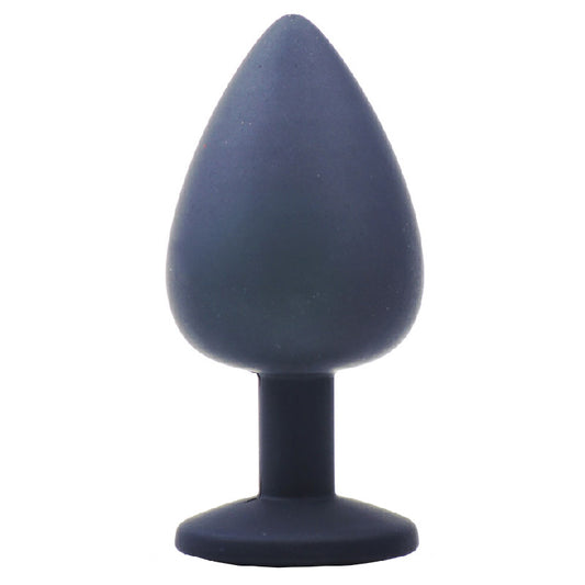 Large Black Jewelled Silicone Butt Plug - UABDSM