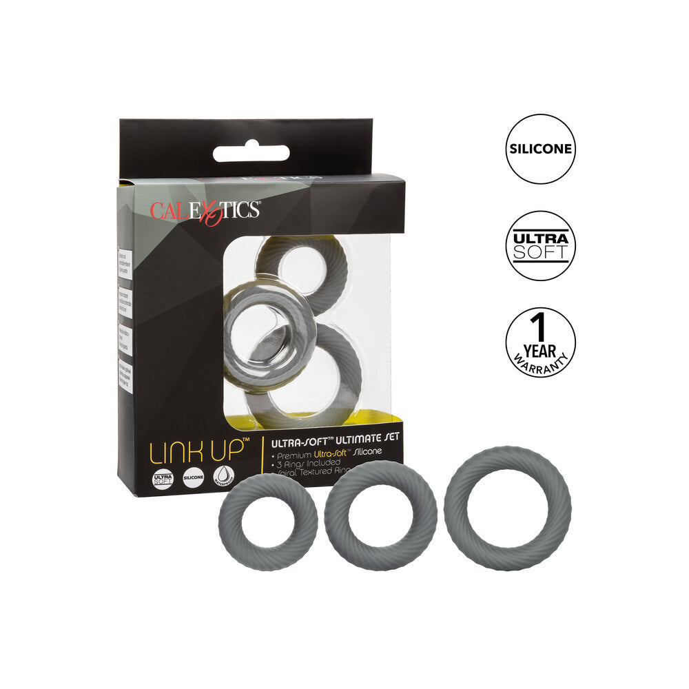 Link Up Ultra Soft Ultimate Cock Ring Set - UABDSM