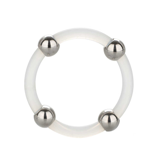 Steel Beaded Silicone Cock Ring XL - UABDSM
