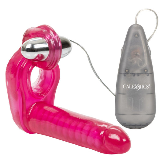 Ultimate Triple Stimulator Vibrating Cock Ring With Dong - UABDSM