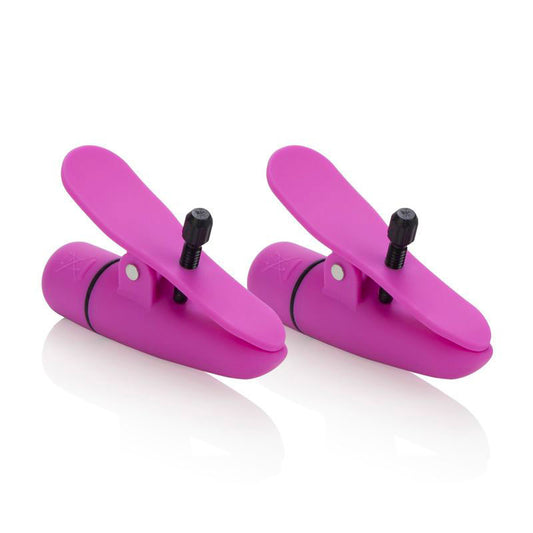 Nipplettes Vibrating Pink Nipple Clamps Adjustable - UABDSM