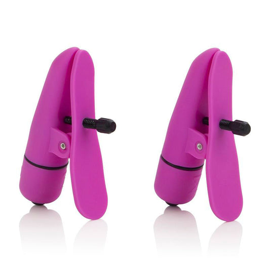 Nipplettes Vibrating Pink Nipple Clamps Adjustable - UABDSM
