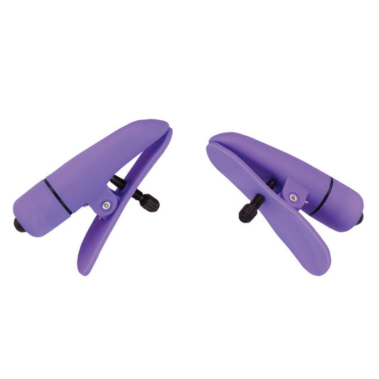 Nipplettes Virbrating Adjustable Purple Nipple Clamps - UABDSM