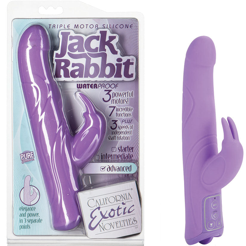 Triple Motor Silicone Jack Rabbit - Purple - UABDSM