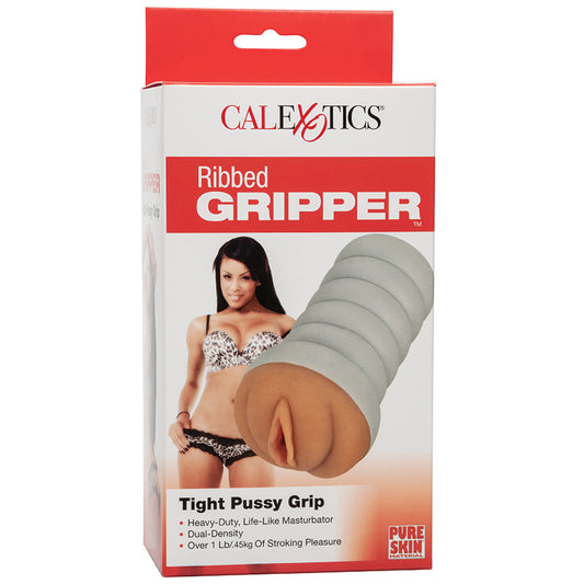 Ribbed Gripper Tight Pussy-Brown - UABDSM