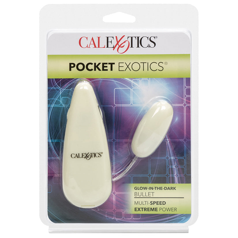 Glow-in-the-Dark Pocket Exotics Vibrating Glowing Bullet - UABDSM