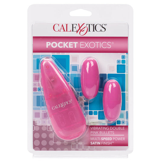 Pocket Exotics Vibrating Double Pink Passion Bullets - Pink - UABDSM