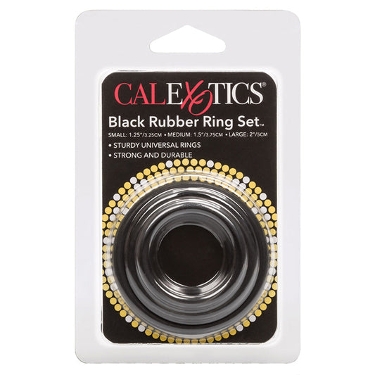 Rubber Ring 3 Piece Set - Black - UABDSM