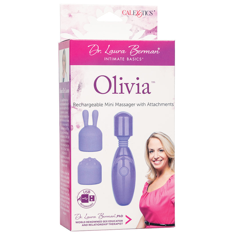 Dr. Laura Berman Olivia Rechargeable Mini  Massager With Attachments - UABDSM