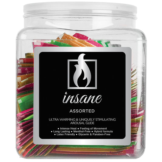 Insane Personal Moisturizer Foil-Assorted Tub of 100 - UABDSM