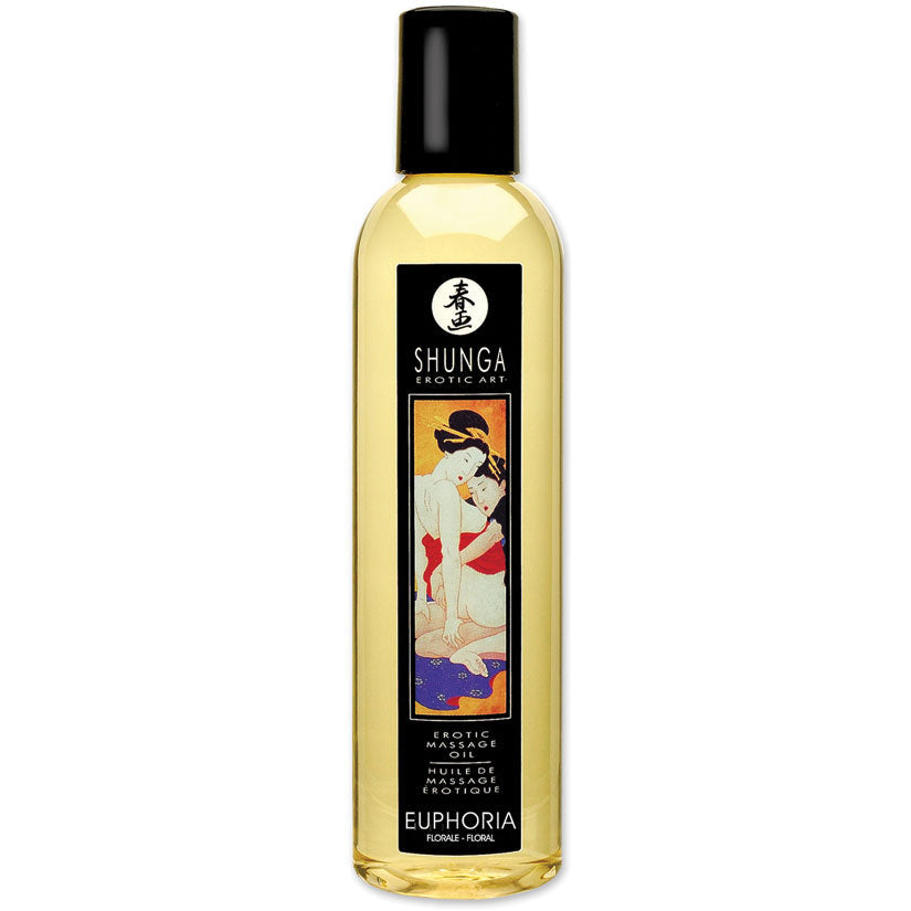 Shunga Erotic Massage Oil-Floral 8oz - UABDSM