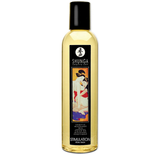 Shunga Erotic Massage Oil-Peach 8oz - UABDSM