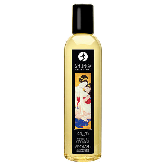 Shunga Erotic Massage Oil-Coconut Thrills 8.5oz - UABDSM