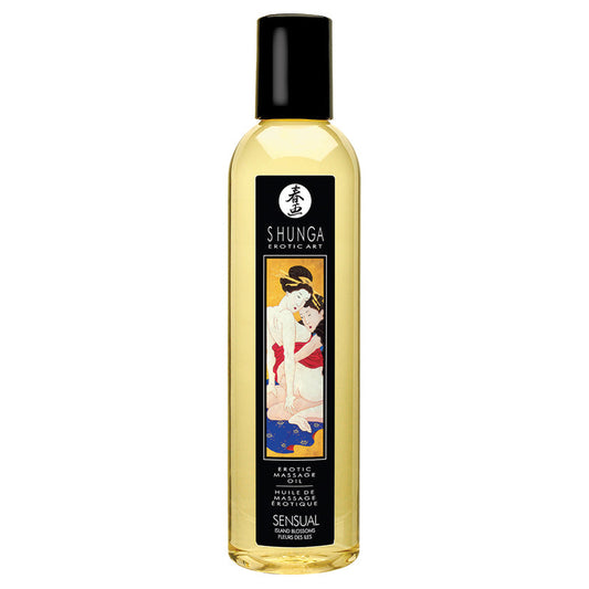 Shunga Erotic Massage Oil-Island Blossoms 8.5oz - UABDSM